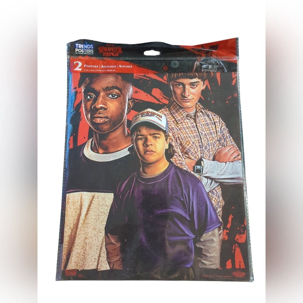 Stranger Things Posters (Mike, Eleven, Max, Dustin, Will, and Lucas) New.